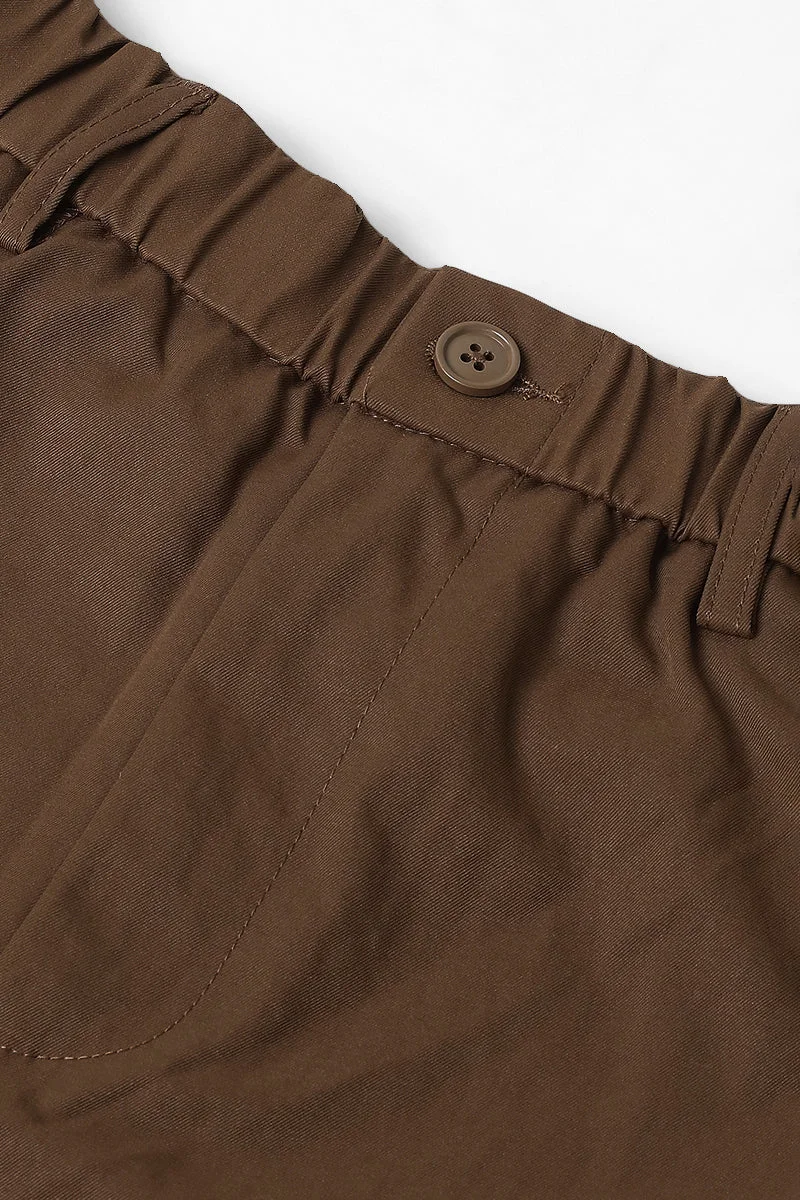 Snitch Brown Brown Baggy Trousers for Men | Best Price UAE